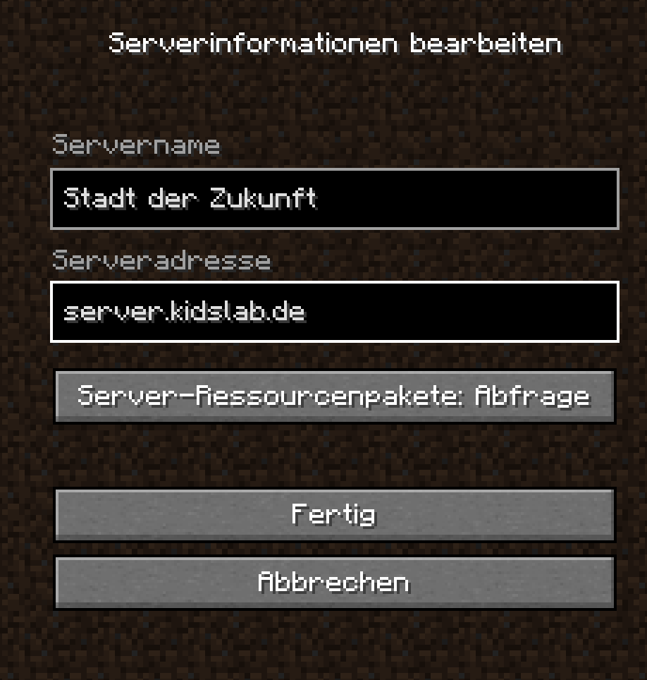 Minecraft Server anlegen
