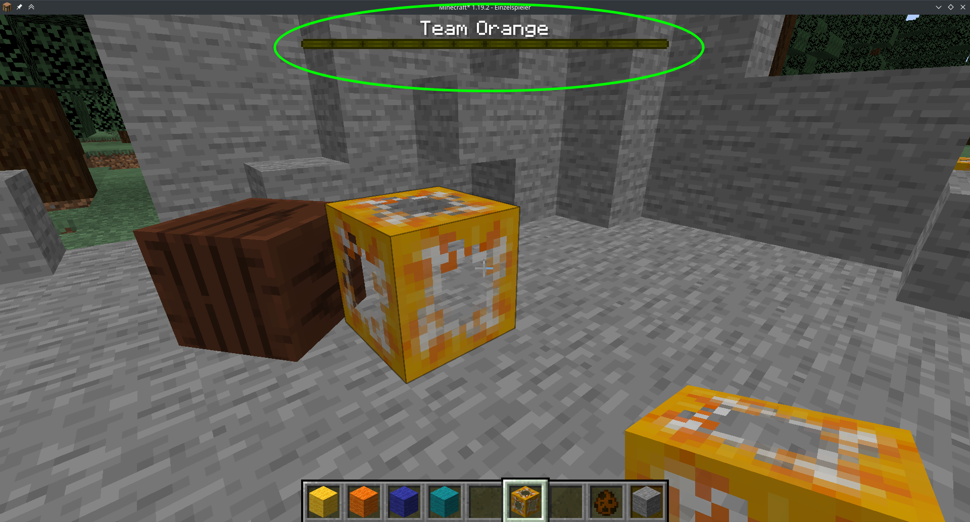 Bossbar für Team Orange